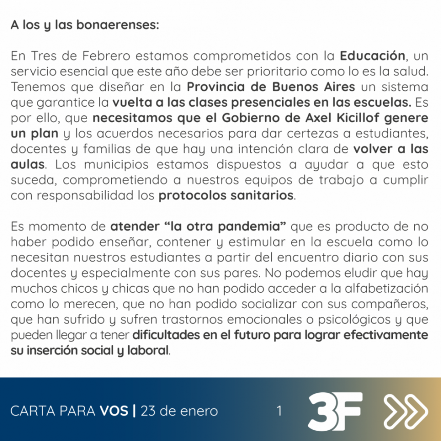 DIEGO VALENZUELA QUIERE INSTALARSE EN LA AGENDA NACIONAL CON UNA CARTA A LOS BONAERENSES