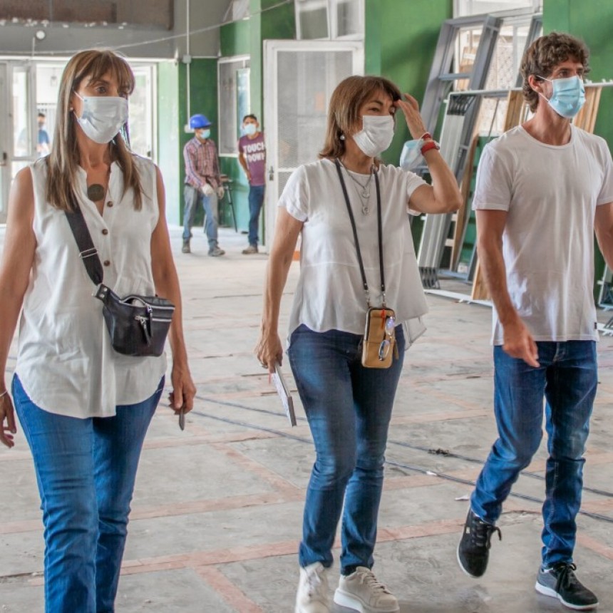JUAN ANDREOTTI VISITÓ LA OBRA DE RENOVACIÓN DE LA HISTÓRICA ESCUELA TÉCNICA N°2