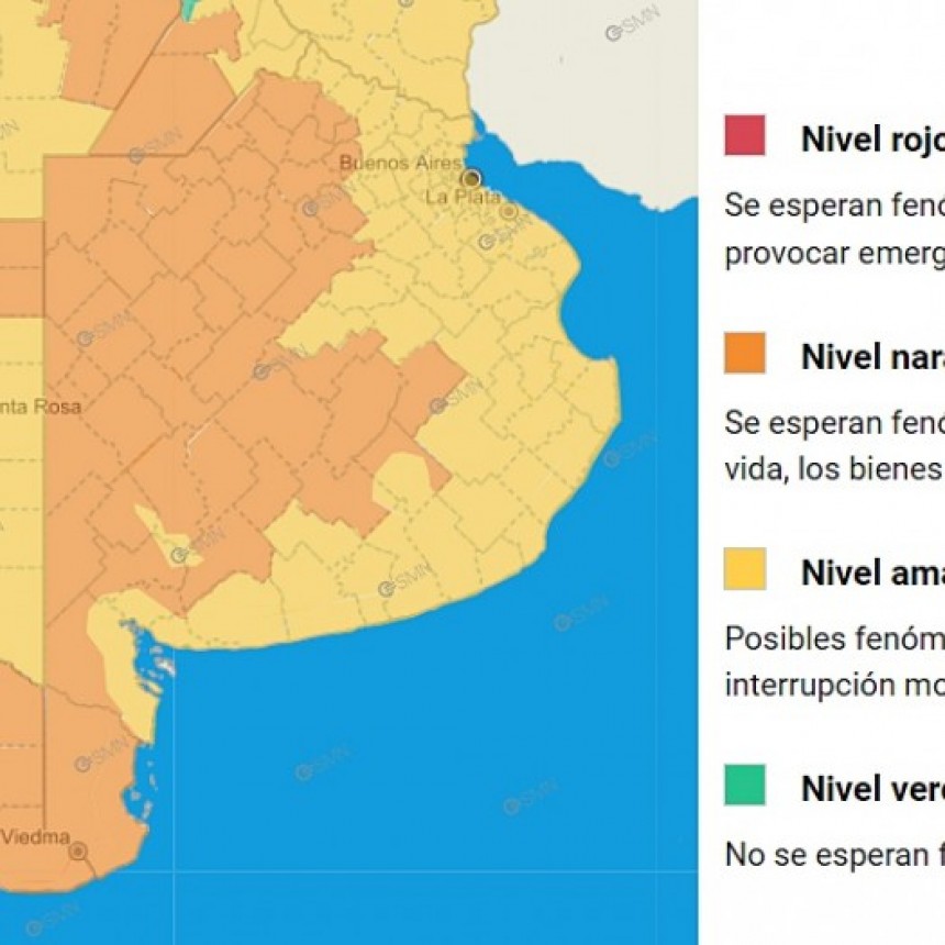 HAY ALERTA POR TORMENTAS EN TODA LA PROVINCIA DE BUENOS AIRES