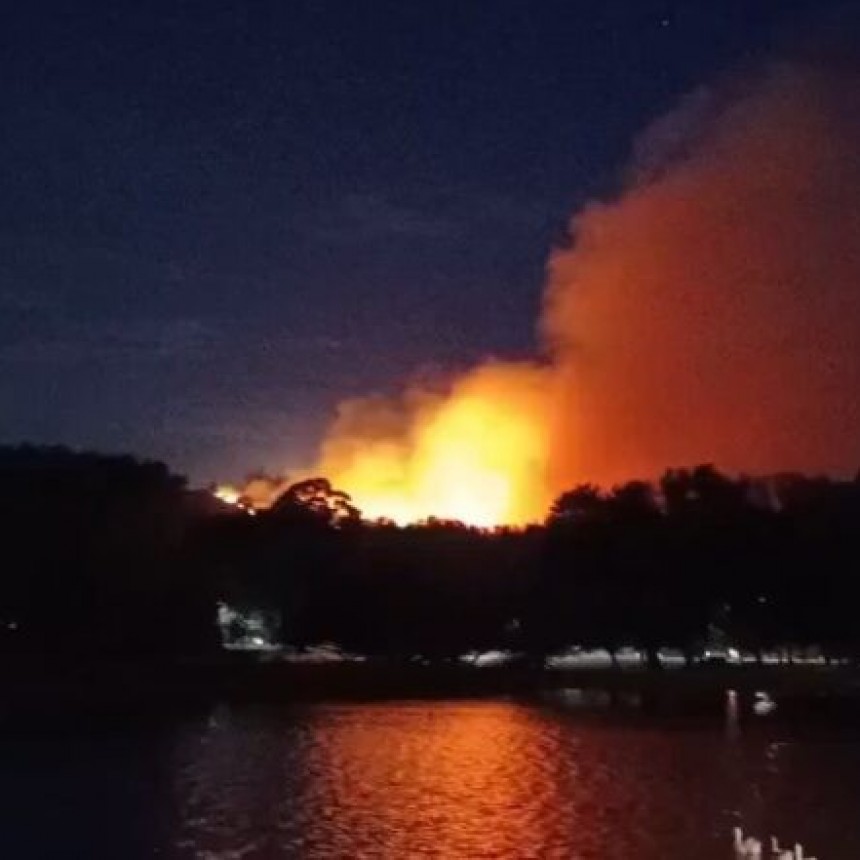 TANDIL: UN IMPORTANTE INCENDIO FORESTAL SE DESATÓ EN CERCANÍAS DEL PARQUE BICENTENARIO