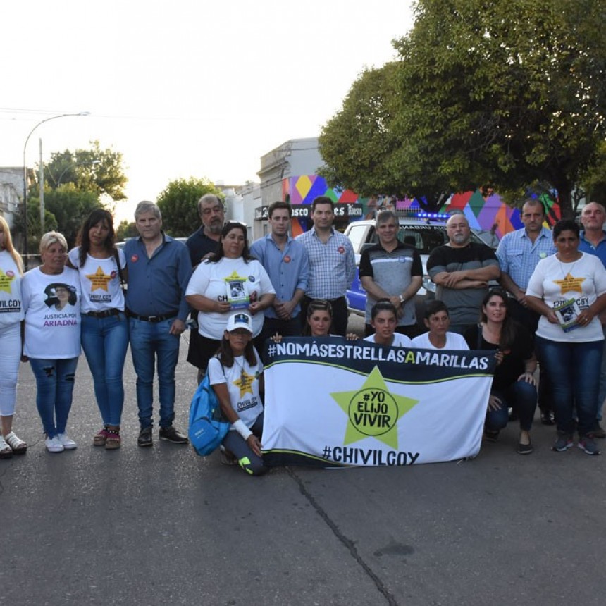 EN CHIVILCOY SE LLEVÓ A CABO UNA PINTADA COLECTIVA EN EL MARCO DE LA CAMPAÑA “NO MÁS ESTRELLAS AMARILLAS”