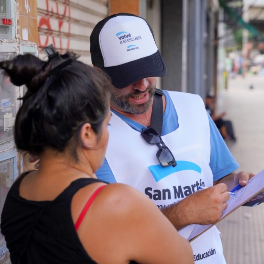 “VOLVÉ A LA ESCUELA” LLEGÓ CASA POR CASA A TODOS LOS BARRIOS DE SAN MARTÍN