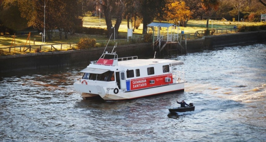 EL CATAMAR&Aacute;N SANITARIO DEL MUNICIPIO DE TIGRE BRINDA SERVICIO POR EL DELTA DURANTE FEBRERO