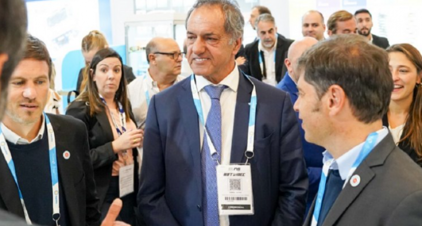 KICILLOF SE MOSTRÓ CON SCIOLI Y EMPRESARIOS EN UNA FERIA AUTOMOTRIZ EN SAN PABLO