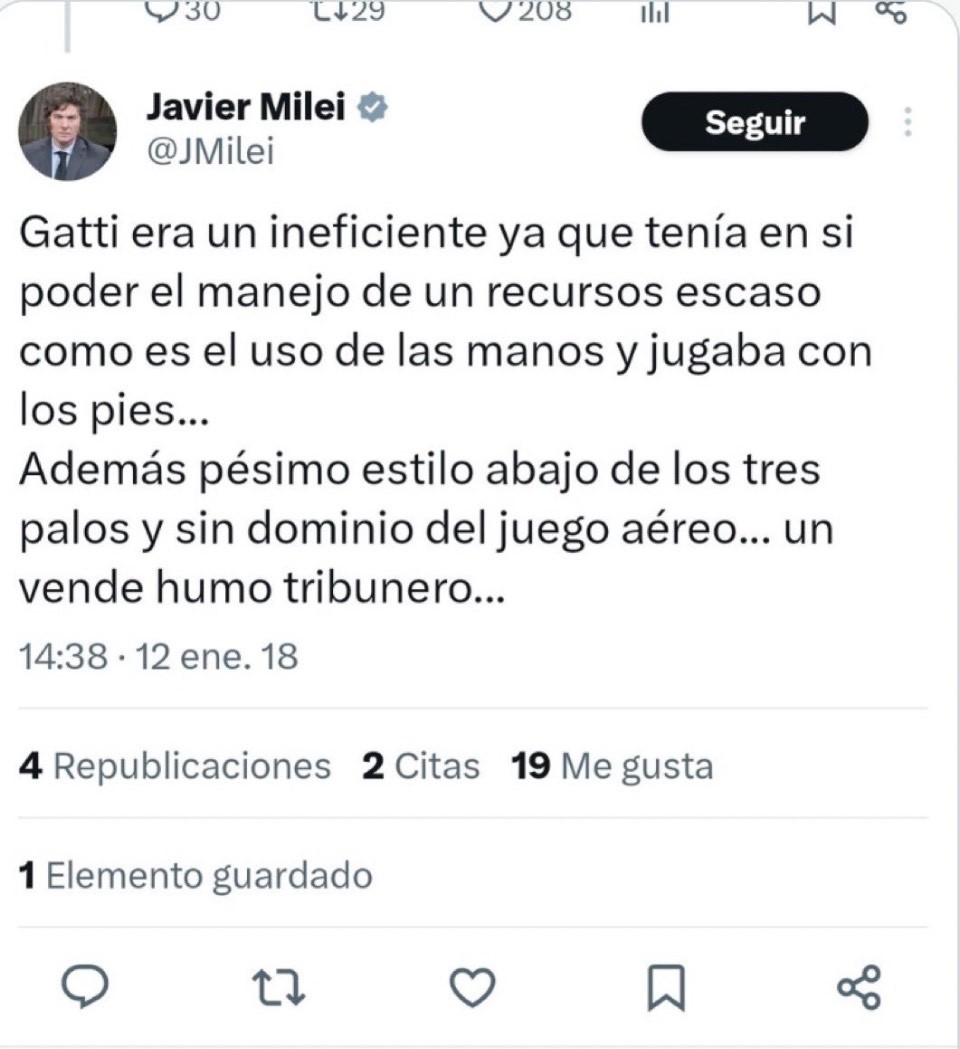 MILEI SOBRE EL 