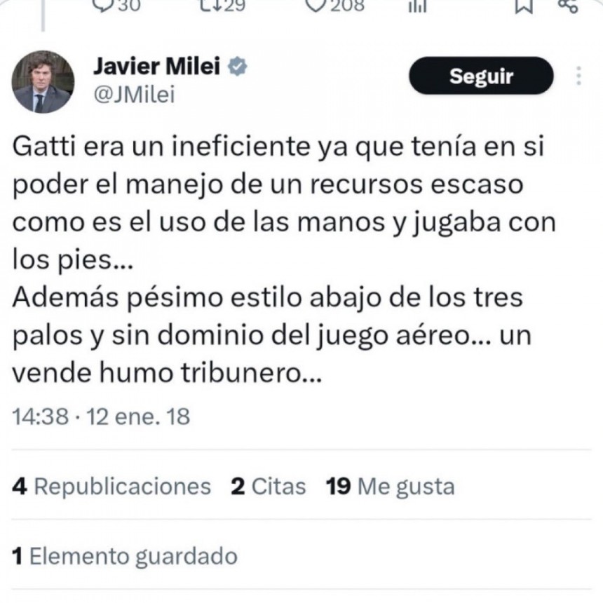 MILEI SOBRE EL 