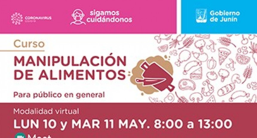 LA MUNICIPALIDAD DE JUNÍN BRINDARÁ UN CURSO SOBRE MANIPULACIÓN DE ALIMENTOS