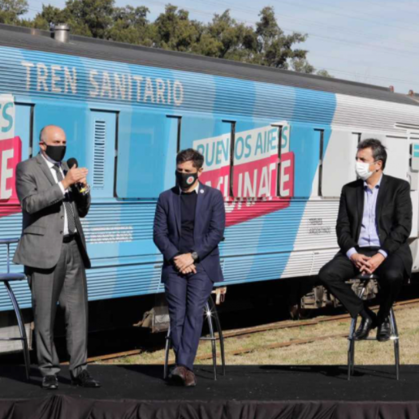 KICILLOF, MASSA Y EL MINISTRO DE TRANSPORTE INAUGURARON EL TREN SANITARIO BONAERENSE