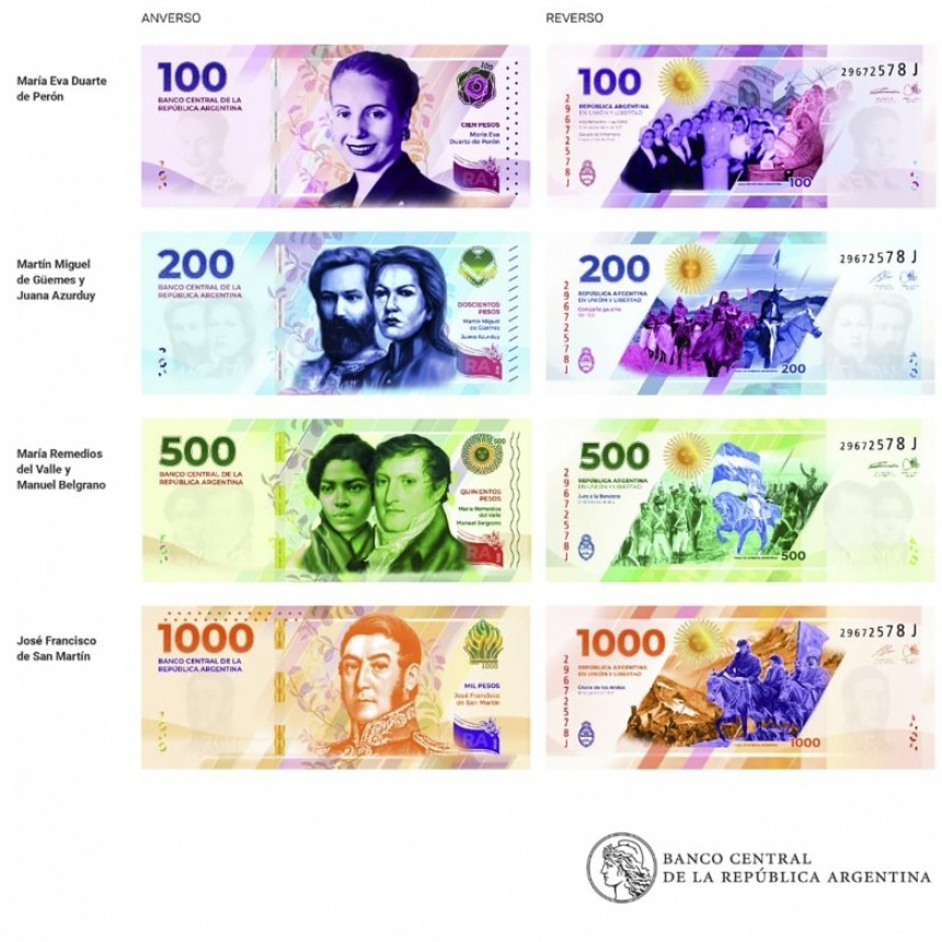 QUIÉNES SON LOS PRÓCERES Y LAS HEROÍNAS DE LOS NUEVOS BILLETES