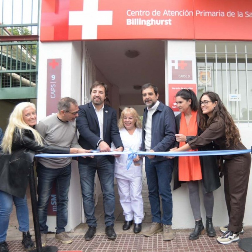 EN SAN MARTÍN FERNANDO MOREIRA Y NICOLÁS KREPLAK INAUGURARON EL NUEVO CENTRO DE SALUD DE BILLINGHURST