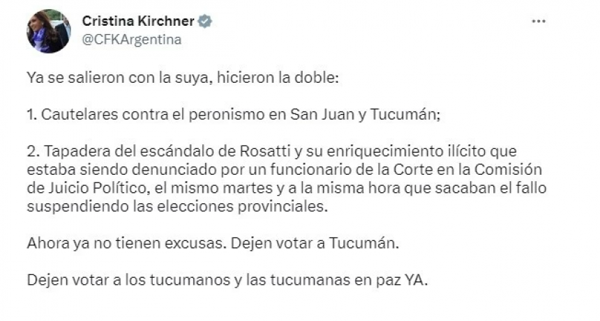 CRISTINA KIRCHNER: 