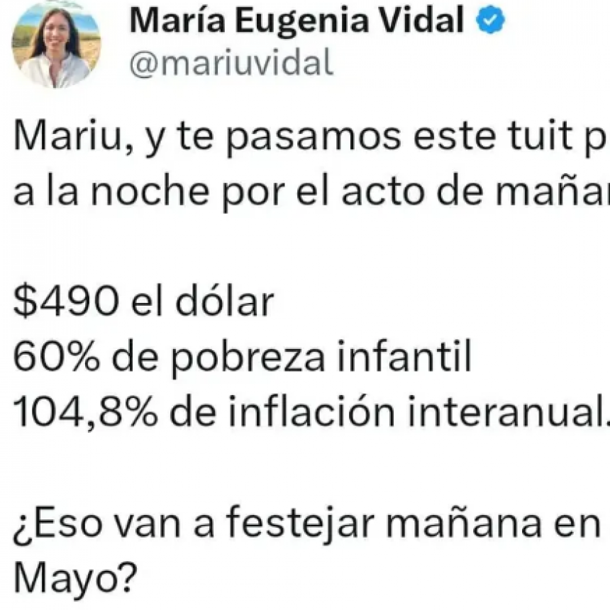 PAPELÓN DE MARIA EUGENIA VIDAL