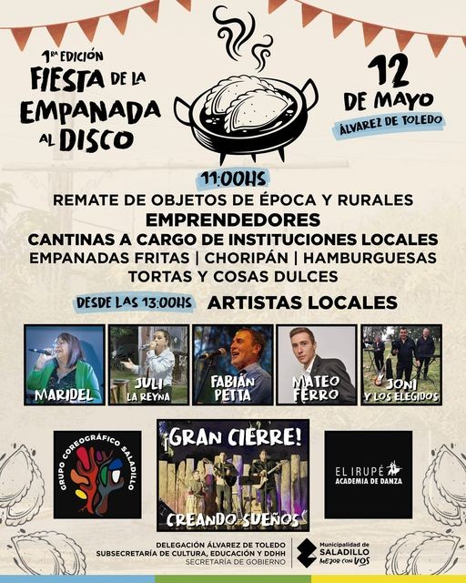 UN PUEBLO DE SALADILLO CELEBRA LA FIESTA DE LA EMPANADA AL DISCO