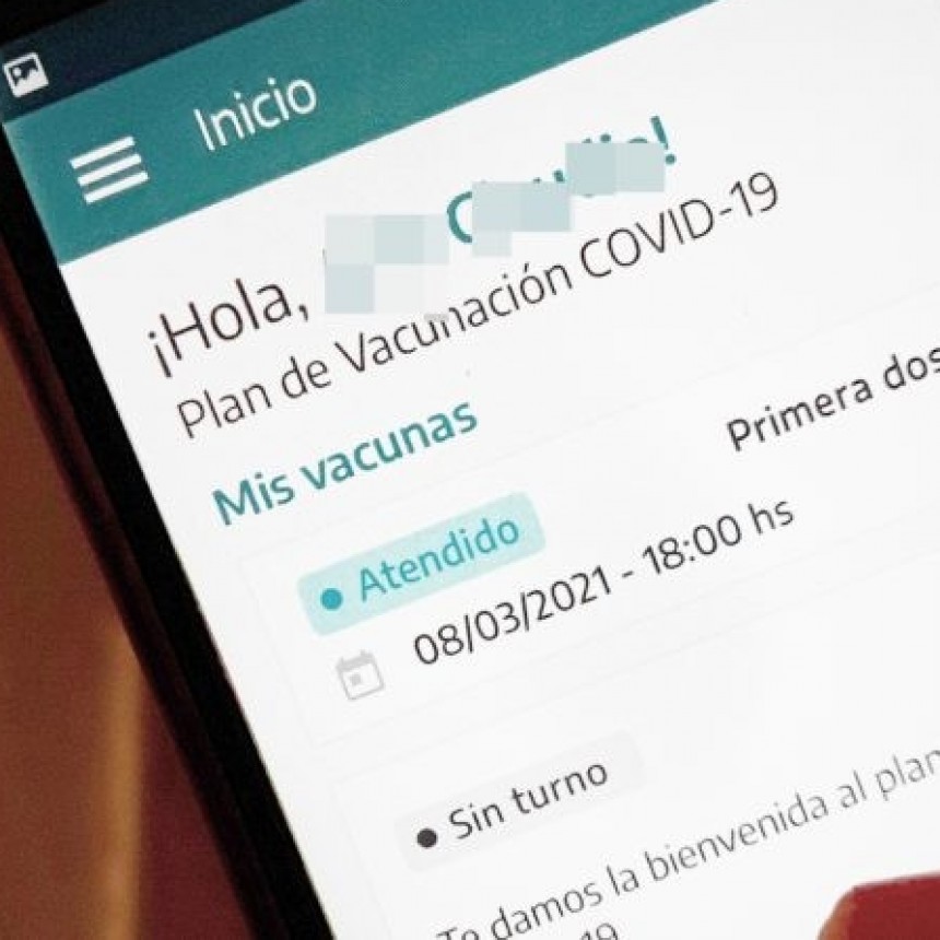 VACUNATEPBA: ENVIARON 145.800 TURNOS A PERSONAS QUE DEBEN RECIBIR LA SEGUNDA DOSIS