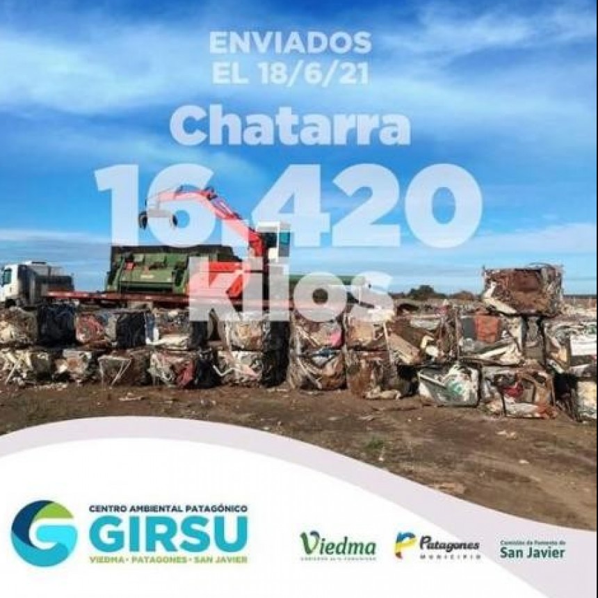 MÁS DE 16000 KILOS DE CHATARRA PARTIERON DESDE LA PLANTA DEL GIRSU HACIA ROSARIO PARA SU RECICLAJE