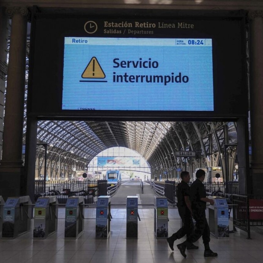 CONFIRMARON EL PARO DE TRENES PARA EL MARTES Y NO HABRÁ SERVICIO POR 24 HORAS