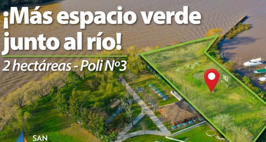 JUAN ANDREOTTI ANUNCIÓ QUE SAN FERNANDO SUMA MÁS ESPACIO VERDE JUNTO AL RÍO EN EL POLIDEPORTIVO N°3