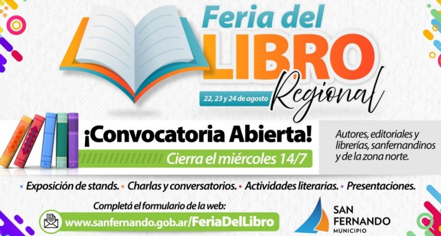 NUEVA CONVOCATORIA A PARTICIPAR EN LA FERIA DEL LIBRO REGIONAL DE SAN FERNANDO