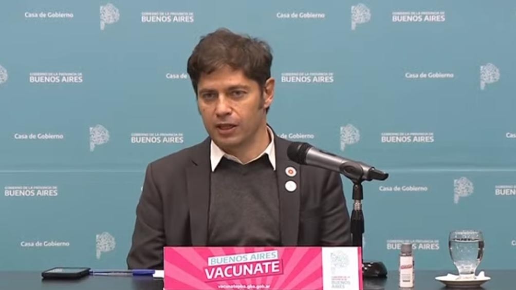 KICILLOF ANUNCIÓ VACUNA LIBRE A PARTIR DE LOS 35 Y DIJO QUE 69 MUNICIPIOS YA COMPLETARON LA VACUNACIÓN