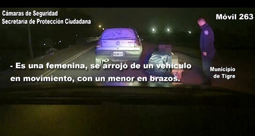   EN TIGRE UNA MUJER CON SUS HIJOS SE ARROJÓ DE UN AUTO EN MARCHA TRAS ESCAPAR DE SU AGRESOR