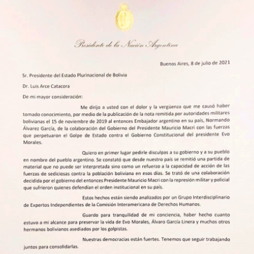 LA LISTA DE MATERIAL PARA LA REPRESIÓN QUE MACRI ENVIÓ A BOLIVIA