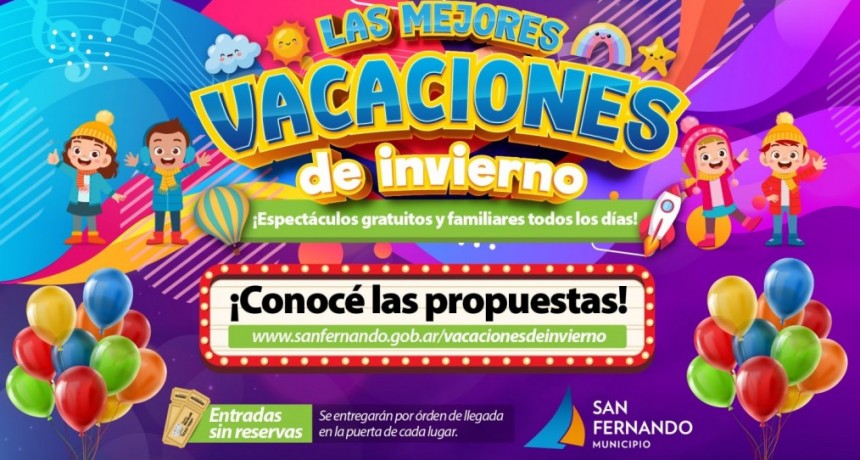 SAN FERNANDO LANZÓ SU PROGRAMACIÓN DE ESPECTÁCULOS GRATUITOS DE VACACIONES DE INVIERNO