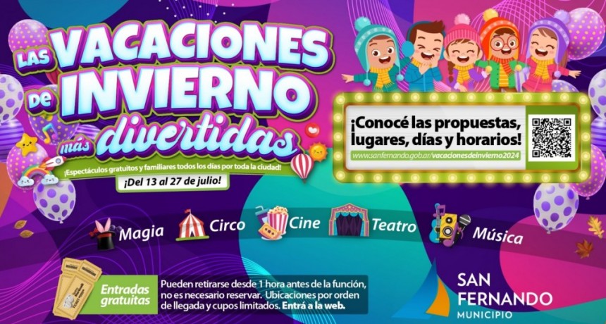 EN VACACIONES DE INVIERNO SAN FERNANDO TENDRÁ NUEVOS ESPECTÁCULOS GRATUITOS