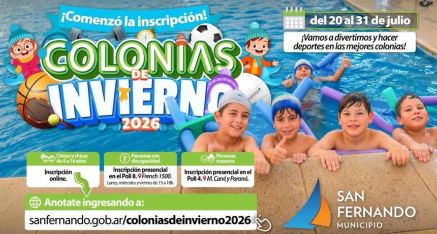SAN FERNANDO INICI&Oacute; LA INSCRIPCI&Oacute;N A SUS COLONIAS DE INVIERNO 2026