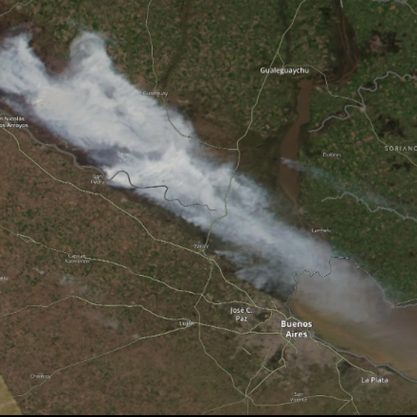 INCENDIOS PROVOCADOS POR EL SECTOR GANADERO EN EL DELTA: LA IMPACTANTE FOTO DE UN SATÉLITE DE LA NASA