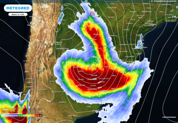 EL MARTES UN TEMPORAL DEJARÁ CAER SOBRE EL AMBA EN UN SOLO DÍA LA LLUVIA PROMEDIO DE TODO AGOSTO
