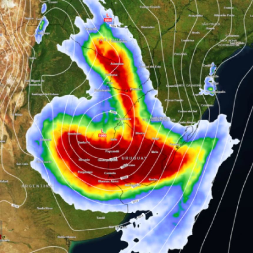 EL MARTES UN TEMPORAL DEJARÁ CAER SOBRE EL AMBA EN UN SOLO DÍA LA LLUVIA PROMEDIO DE TODO AGOSTO