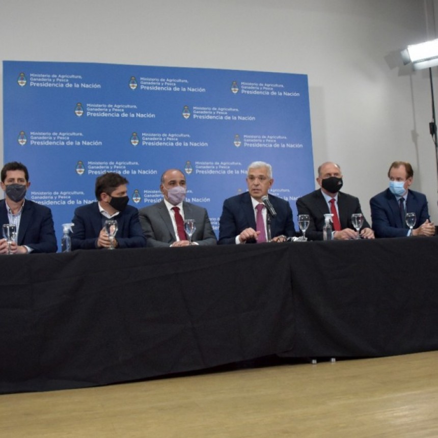 JULIÁN DOMÍNGUEZ ANUNCIÓ MEDIDAS SOBRE EXPORTACIÓN DE CARNE VACUNA JUNTO A GOBERNADORES