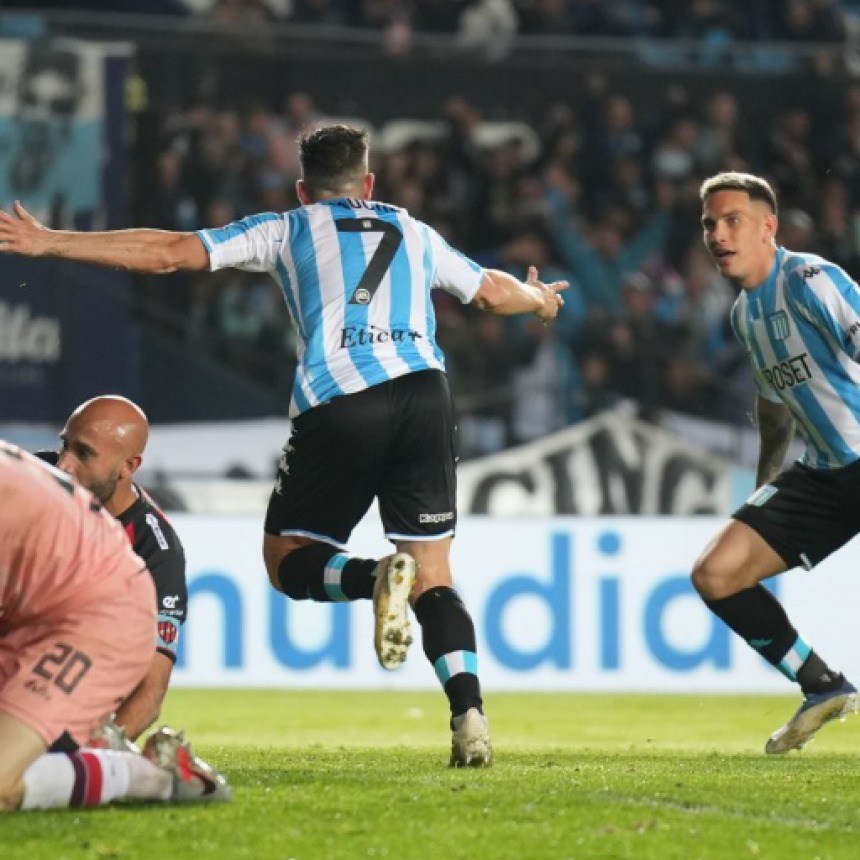 RACING LE GANÓ A PATRONATO GRACIAS A HAUCHE Y EL ARQUERO ARIAS
