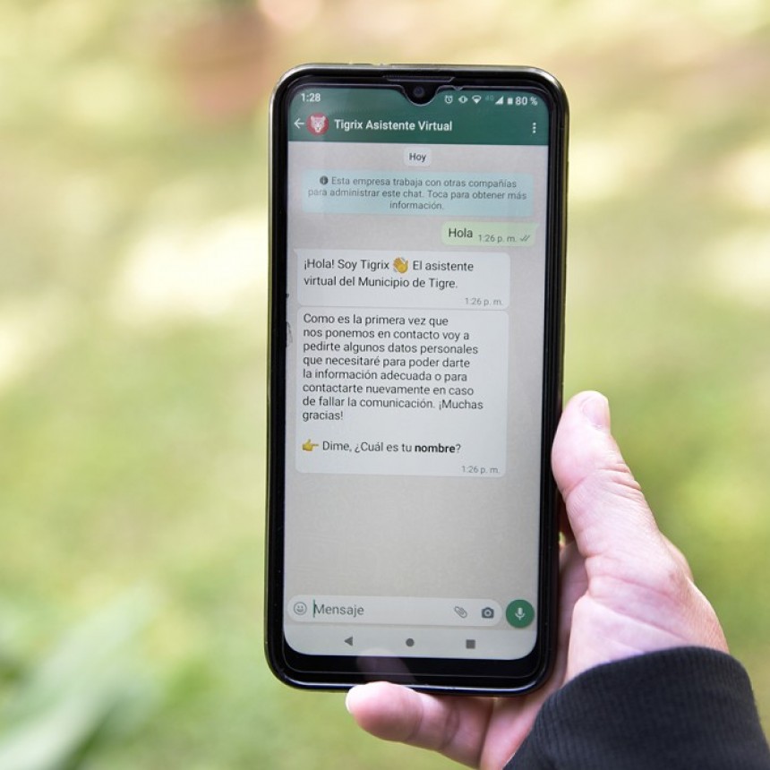 LA MUNICIPALIDAD DE TIGRE TIENE UNA LINEA DE WHATSAPP PARA QUE LOS VECINOS REALICEN TRAMITES Y CONSULTAS