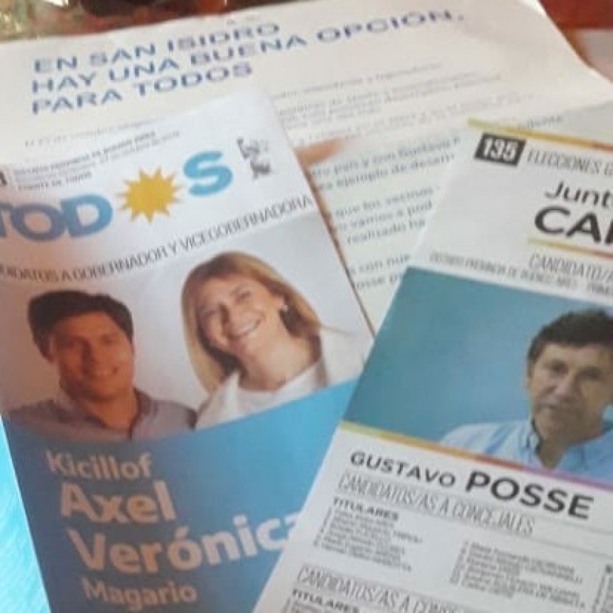 BUSCANDO EL VOTO KIRCHNERISTA: REPARTEN BOLETA CORTA DE POSSE CON LA DEL FRENTE DE TODOS