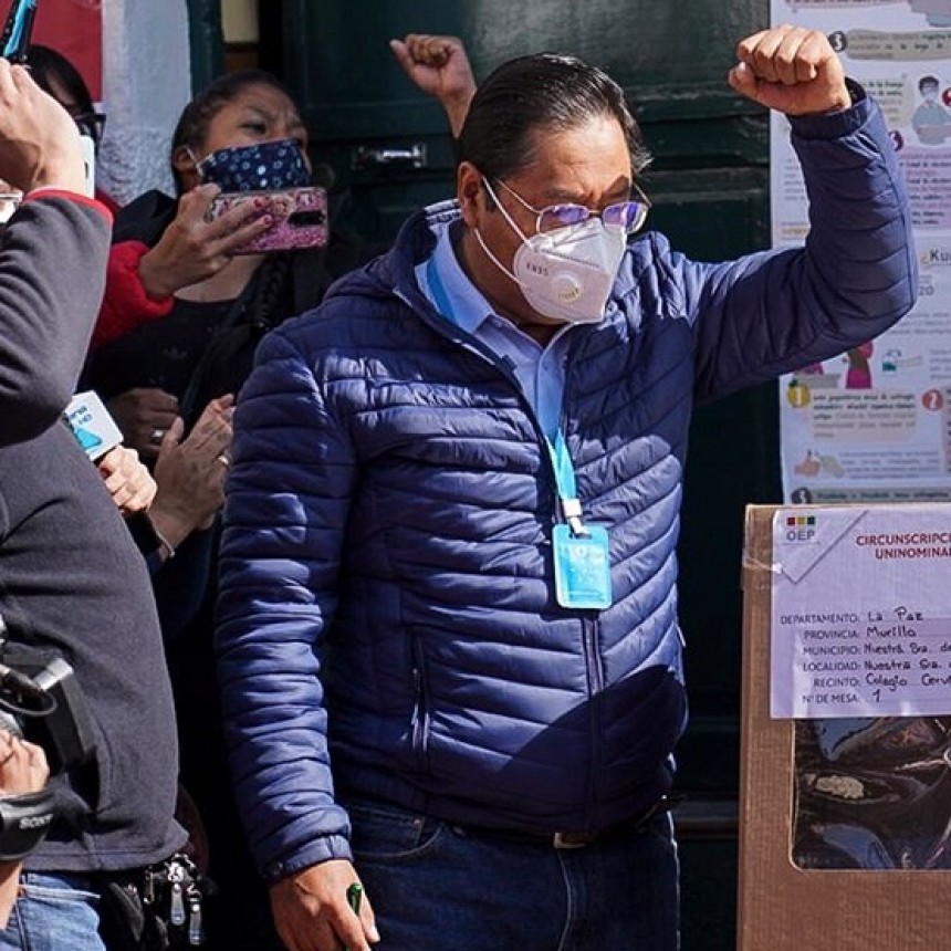 EN BOLIVIA LOS CANDIDATOS DEL MAS, LUIS ARCE Y DAVID CHOQUEHUANCA GANARON EN PRIMERA VUELTA