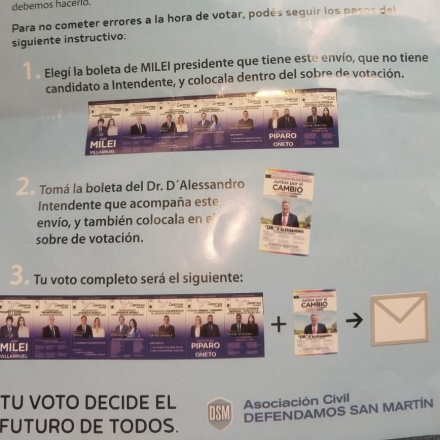 EL CANDIDATO A INTENDENTE POR JUNTOS POR EL CAMBIO DE SAN MARTIN QUE VIVE EN RECOLETA Y CORTA LA BOLETA CON MILEI