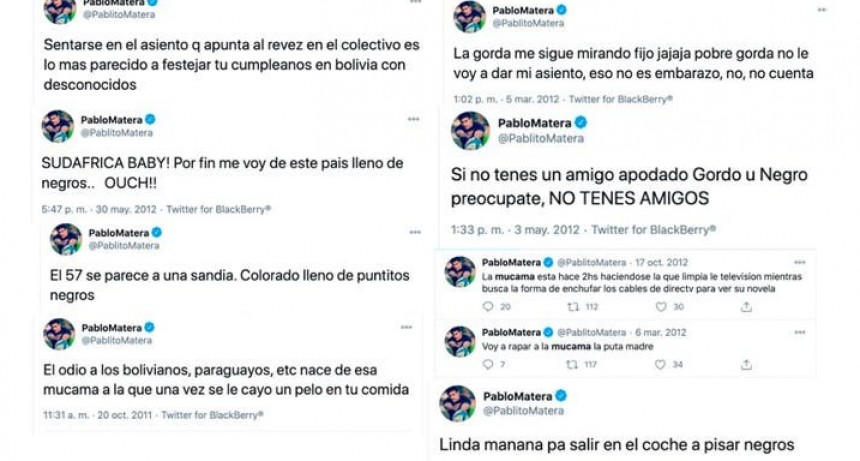 ESCÁNDALO EN LOS PUMAS: PABLO MATERA Y OTROS DOS JUGADORES DE LOS PUMAS PUBLICARON POSTEOS XENÓFOBOS EN REDES SOCIALES