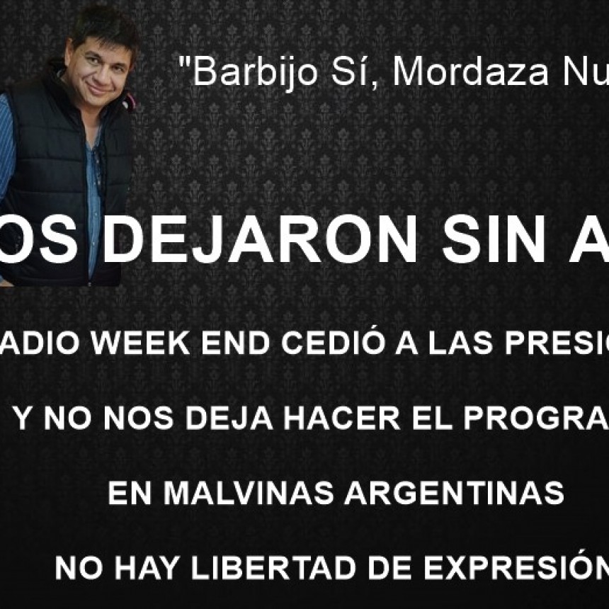 EL PERIODISTA ROMAN REYNOSO DENUNCIA PERSECUSION Y CENSURA EN MALVINAS ARGENTINAS