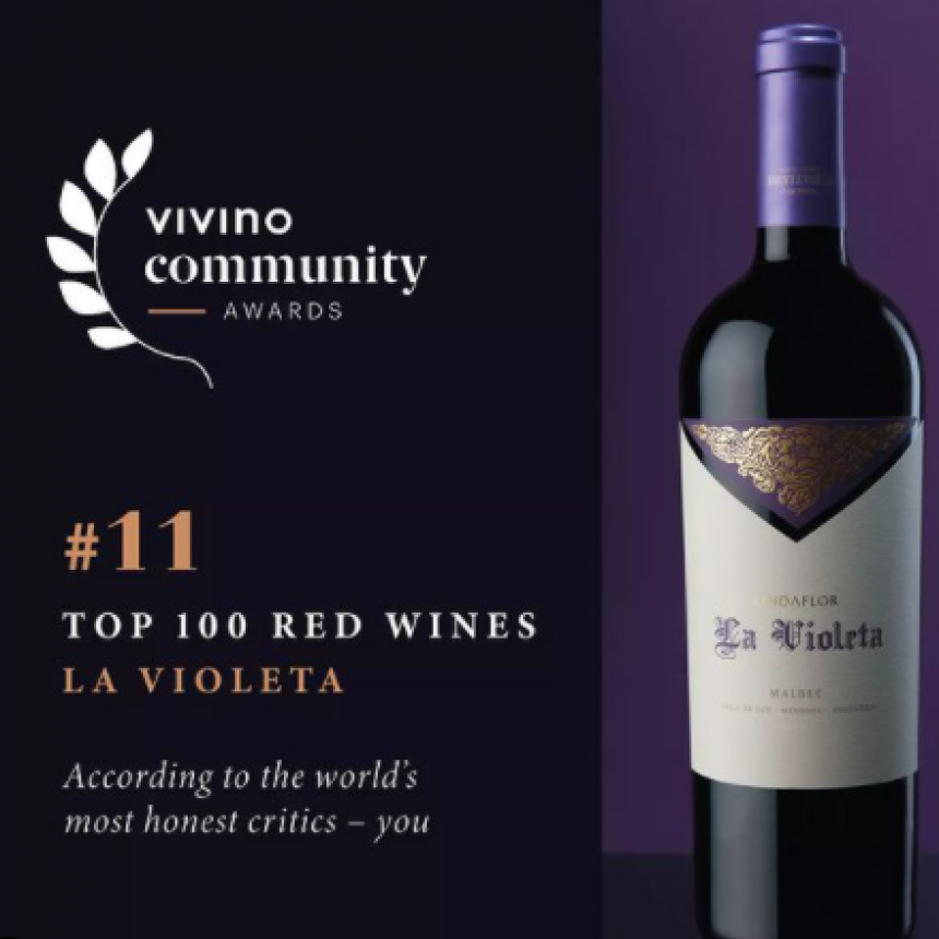 UN MALBEC DE LA BODEGA MONTEVIEJO FUE DESTACADO POR LA APLICACIÓN VIVINO