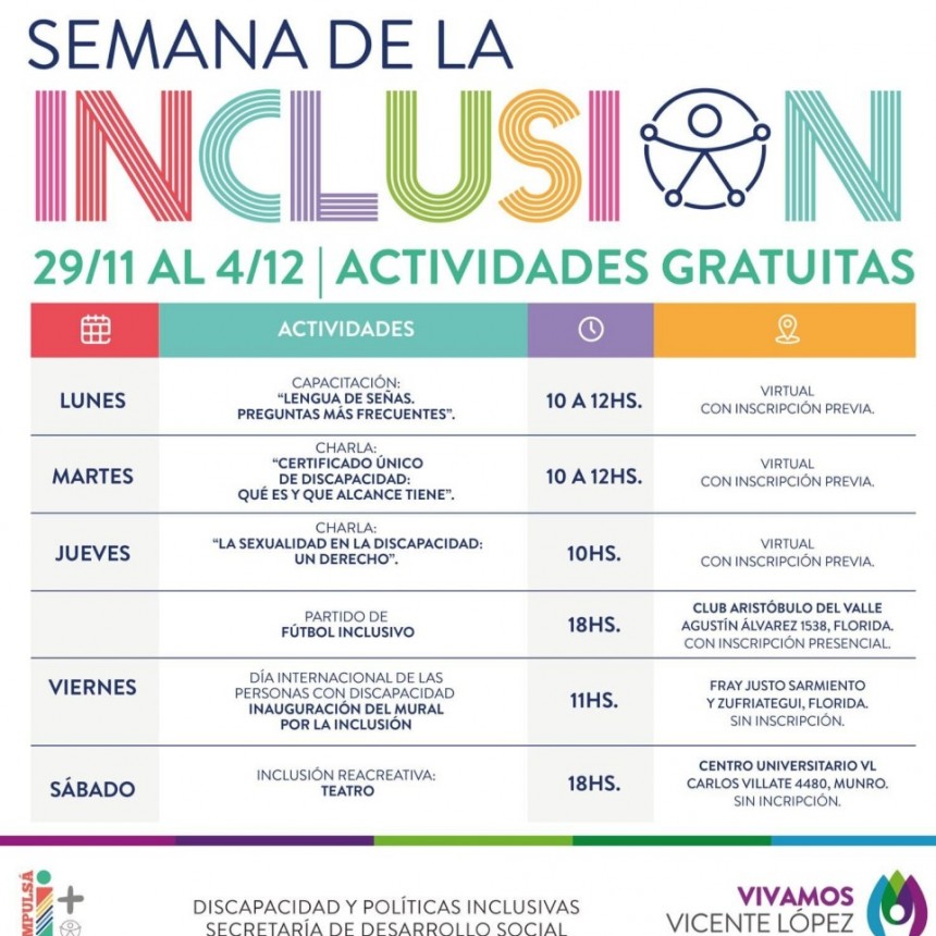   VICENTE LÓPEZ IMPULSA LA SEMANA DE LA INCLUSIÓN