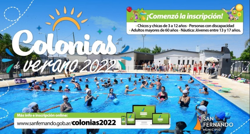 SAN FERNANDO INICIÓ LA INSCRIPCIÓN PARA SUS COLONIAS DE VERANO 2022