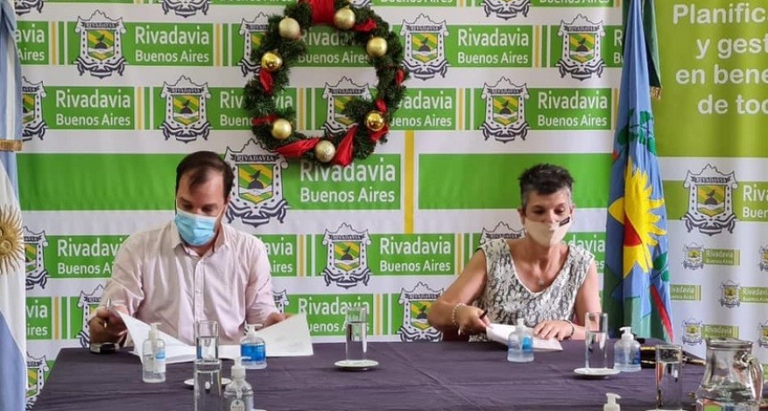 LA MUNICIPALIDAD DE RIVADAVIA FIRMÓ UN CONVENIO PARA AMPLIACIÓN DE RESIDENCIA EN ESCUELA AGRARIA