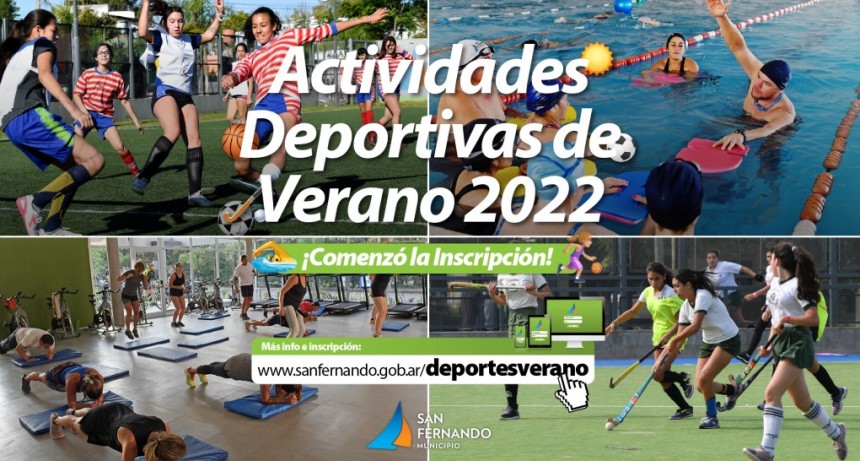 COMENZÓ LA INSCRIPCIÓN ONLINE PARA LAS ACTIVIDADES DEPORTIVAS DE VERANO EN SAN FERNANDO