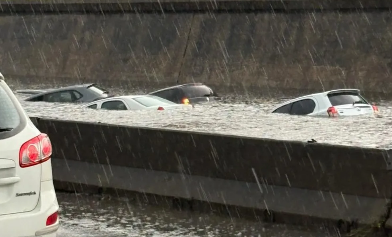 FUERTE TEMPORAL SORPRENDIÓ A CABA Y AL GRAN BUENOS AIRES: LLUVIAS, VIENTOS Y AUTOS BAJO EL AGUA